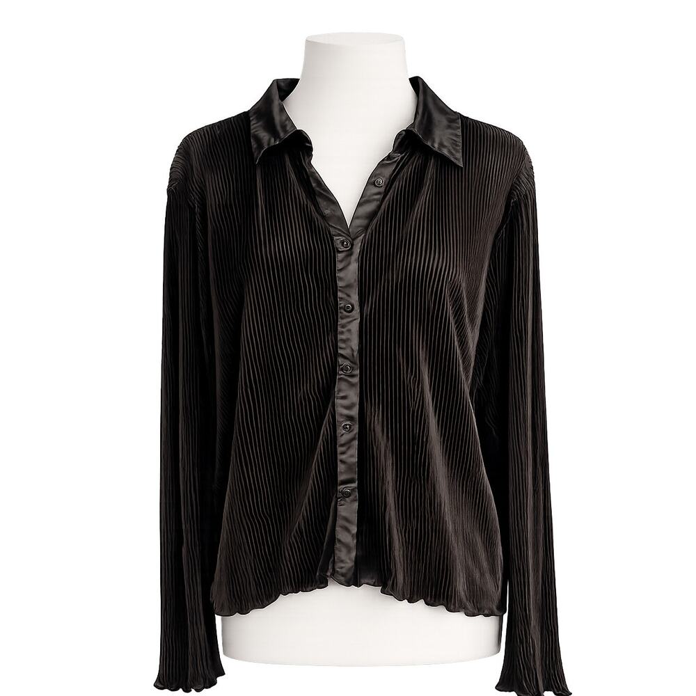 Peppermayo Change of Pace Ribbed Button Down Blouse - Size 0
